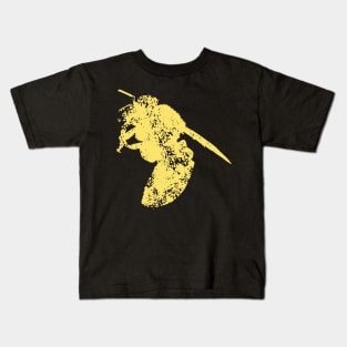 Distressed Yellow Honey Bee Kids T-Shirt